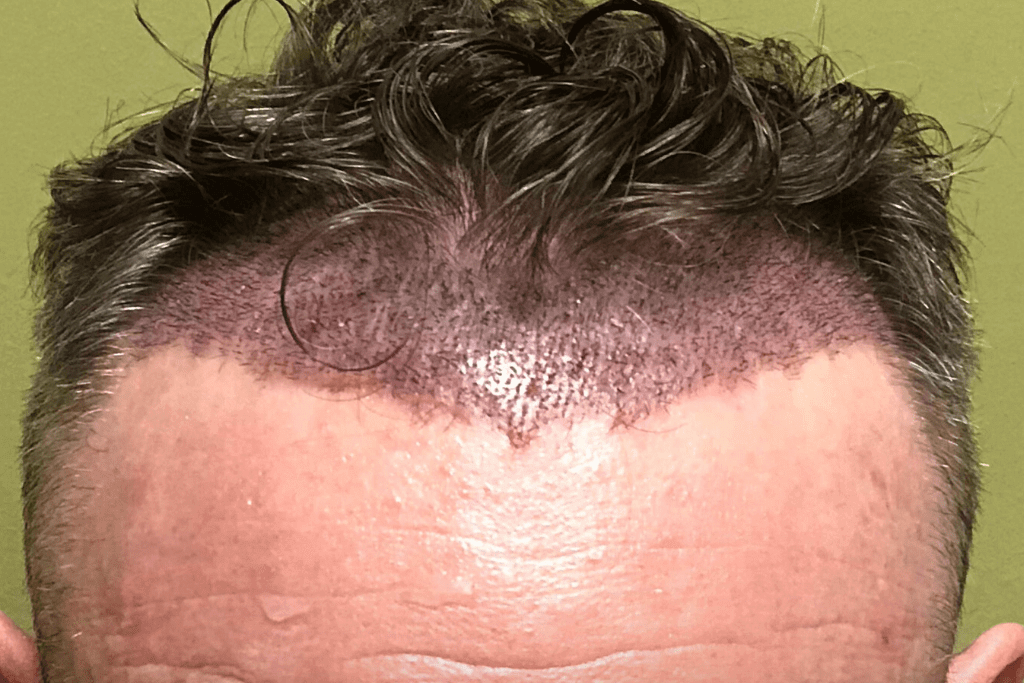 color de rubor después del trasplante de cabello