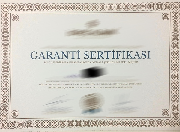 certificación de garantía de trasplante de cabello